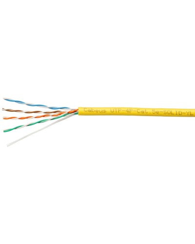 UTP-4P-Cat.5e-SOLID-YL (7251c). Кабель «витая пара» (LAN) для структурированных систем связи. CABEUS в Хасавюрте