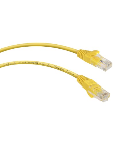 PC-UTP-RJ45-Cat.5e-1.5m-YL (7695c), желтый. Патч-корд медный. CABEUS в Хасавюрте