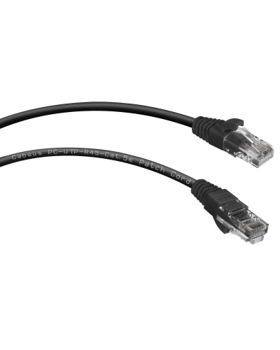 PC-UTP-RJ45-Cat.5e-0.3m-BK (7658c), чёрный. Патч-корд медный. CABEUS в Хасавюрте