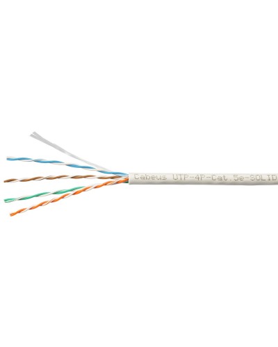 UTP-4P-Cat.5e-SOLID-LSLTx-GY-100 (10945c-5). Кабель «витая пара» (LAN) для структурированных систем связи. CABEUS в Хасавюрте