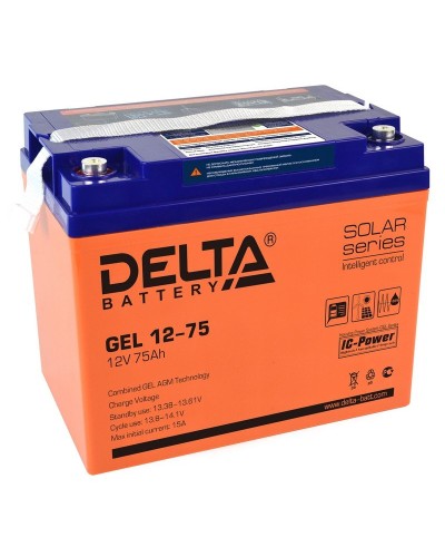 Delta GEL 12-75. Аккумулятор герметичный свинцово-кислотный. Delta в Хасавюрте