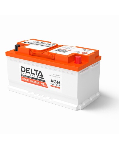 Delta START MASTER AGM 1295 (95 Ah). Аккумулятор автомобильный герметичный свинцово-кислотный. Delta в Хасавюрте