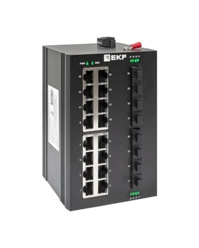 TSX-U-8GX/SFP-16GT. Промышленный неуправляемый коммутатор. EKF в Хасавюрте