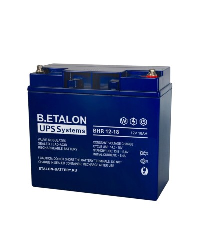 B.ETALON BHR 12-18. Аккумулятор герметичный свинцово-кислотный. ETALON в Хасавюрте
