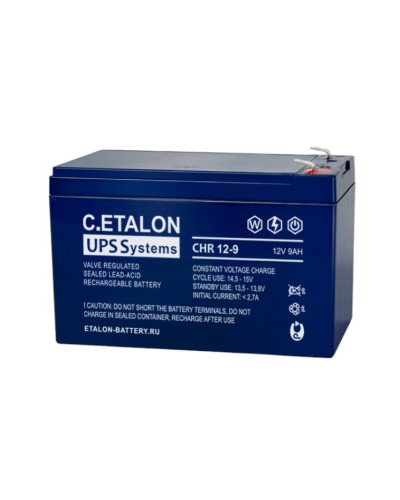 C.ETALON CHR 12-9. Аккумулятор герметичный свинцово-кислотный. ETALON в Хасавюрте