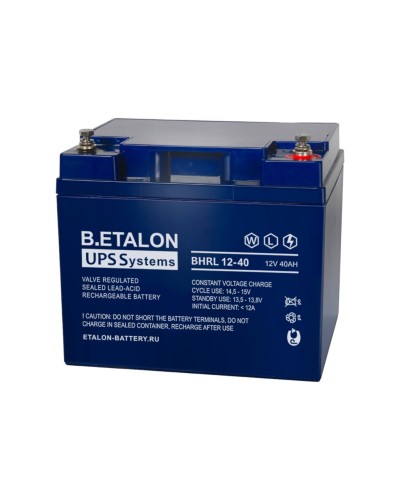 B.ETALON BHRL 12-40. Аккумулятор герметичный свинцово-кислотный. ETALON в Хасавюрте