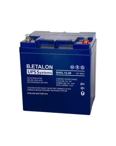 B.ETALON BHRL 12-28. Аккумулятор герметичный свинцово-кислотный. ETALON в Хасавюрте