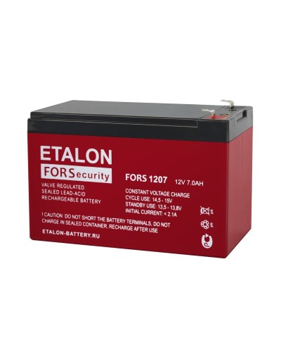 ETALON FORS 1207. Аккумулятор герметичный свинцово-кислотный. ETALON в Хасавюрте