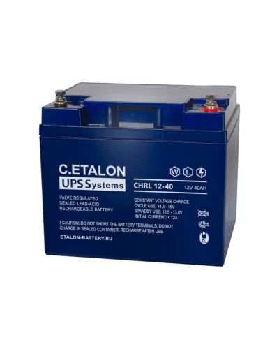 C.ETALON CHRL 12-40. Аккумулятор герметичный свинцово-кислотный. ETALON в Хасавюрте