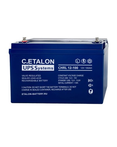 C.ETALON CHRL 12-100. Аккумулятор герметичный свинцово-кислотный. ETALON в Хасавюрте