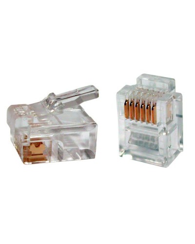 PLUG-6P6C-P-C2-100 (100 шт). Разъем RJ-12. Hyperline в Хасавюрте