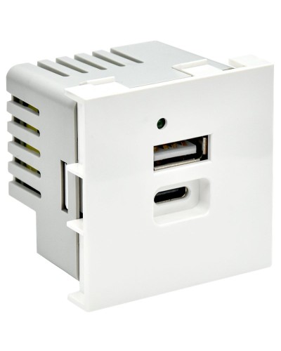 Розетка USB A+C 4,2А PRIMER РКЮ-25-40-П белый IEK (PR-KK40D-RU-0-2-AC-K01). Розетка USB. IEK в Хасавюрте