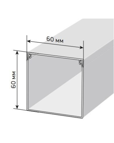 Короб 60х60 ЭЛЕКОР (CKK10-060-060-1-K01). Кабель-канал с двойным замком. IEK в Хасавюрте