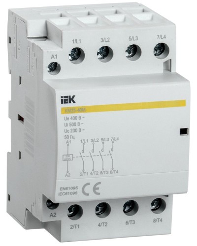 Контактор модульный КМ25-40М AC/DC (MKK21-25-40). Контактор модульный. IEK в Хасавюрте