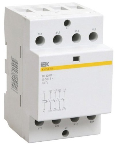 Контактор модульный КМ63-40 AC/DC (MKK21-63-40). Контактор модульный. IEK в Хасавюрте