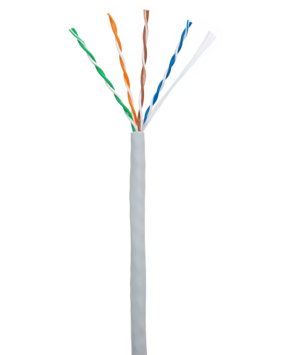 U/UTP 4pair, Cat5e, In, PVC (EC-UU004-5E-PVC-GY-1). Кабель «витая пара» (LAN) для структурированных систем связи. NETLAN в Хасавюрте