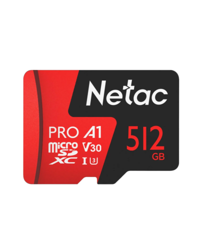 NT02P500PRO-512G-R. Карта памяти microSDXC, 512 ГБ, Class 10. Netac в Хасавюрте