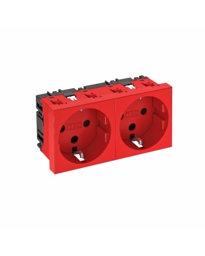 STD-D0 SRO2, (6120028). Розетка 0° двойная 2х2К+З, со шторками, 16А 250В красная. OBO Bettermann в Хасавюрте