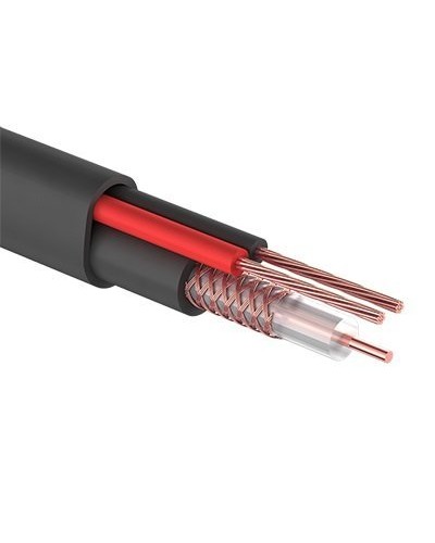 КВК-П-2+2x0,50 мм² (Cu/CCA) черный PROconnect (01-4215). Кабель комбинированный для систем видеонаблюдения. PROCONNECT в Хасавюрте