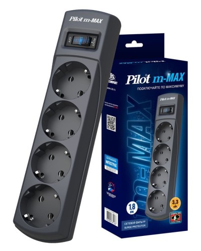 Pilot m-MAX 1.8м. Сетевой фильтр. Pilot в Хасавюрте