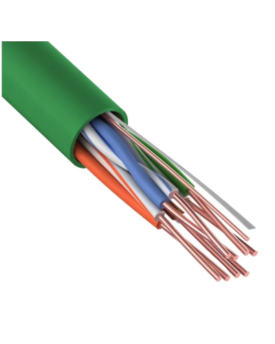 U/UTP, CAT 5e, нг(А)-LSLTx, 4х2х0,52мм, 24AWG, INDOOR, SOLID, зеленый, 305м REXANT (01-0061). Кабель «витая пара» (LAN) для структурированных систем связи. Rexant в Хасавюрте