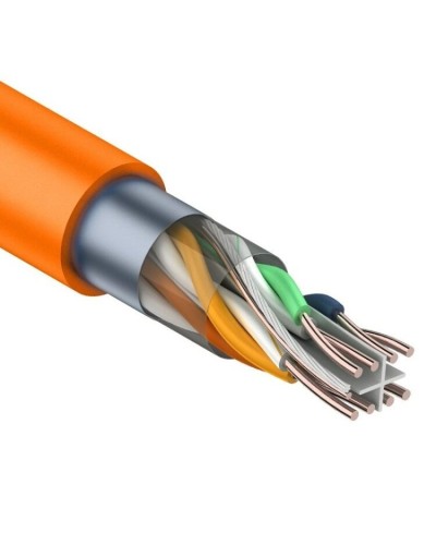 F/UTP, CAT 6, ZH нг(А)-HF, 4PR, 23AWG, INDOOR, SOLID, оранжевый, 305 м, REXANT (01-0151). Кабель «витая пара» (LAN) для структурированных систем связи. Rexant в Хасавюрте