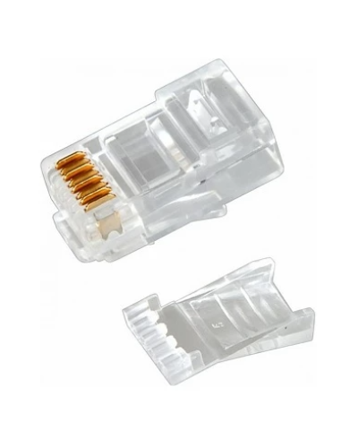 Разъем RJ-45(8P8C) под витую пару, UTP, CAT 6, с вставкой REXANT (05-1031). Разъем RJ-45. Rexant в Хасавюрте