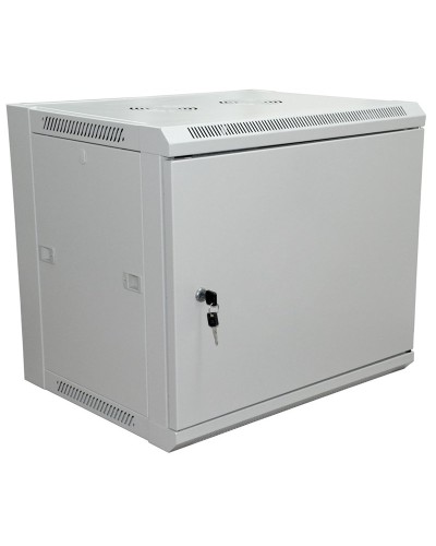 Шкаф телекоммуникационный 19 настенный 6U 600×450×370 мм (ШxГxВ) - передняя дверь металл, боковые стенки съемные (разобранный), RAL 7035 (04-2210). Шкаф телекоммуникационный 19 настенный 6U. Rexant в Хасавюрте