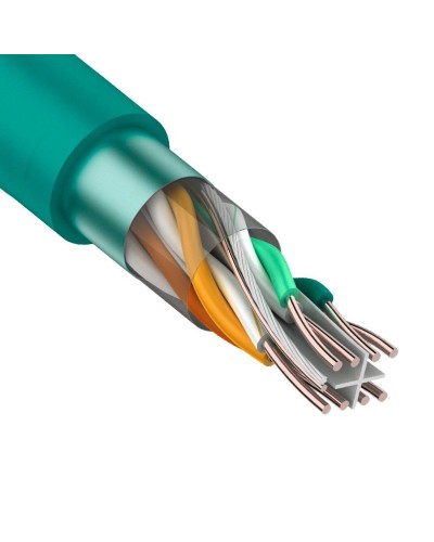 F/UTP, CAT 6, нг(А)-LSLTx, 4х2х0,575мм, 23AWG, INDOOR, SOLID, зеленый, 305м REXANT (01-0171). Кабель «витая пара» (LAN) для структурированных систем связи. Rexant в Хасавюрте
