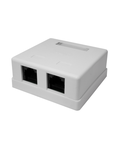 Розетка настенная RJ-45, 8P8C, Cat.5e, 2 порта UTP (10-0309): Компьютерная розетка в Хасавюрте
