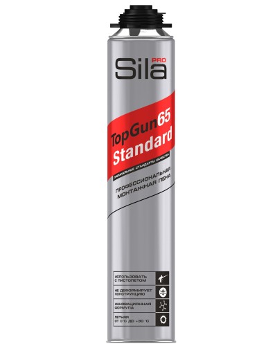 Пена монтажная Sila Pro TopGun 65 STANDARD, 850 мл. Пена монтажная профессиональная. Sila в Хасавюрте