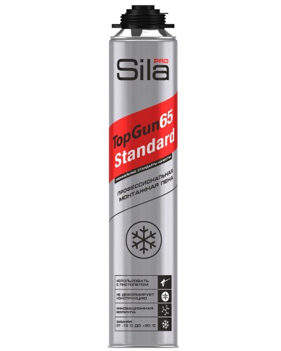 Пена монтажная Sila Pro TopGun 65 STANDARD winter, 850 мл. Пена монтажная профессиональная. Sila в Хасавюрте