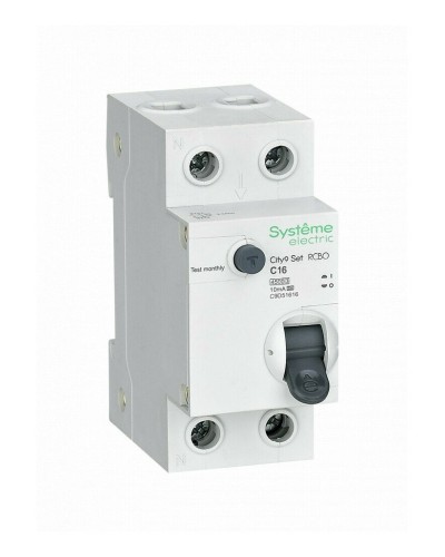 City9 Set 1P+N С 16А 4.5kA 10мА A 230В (C9D51616). Автоматический выключатель дифференциального тока. Systeme Electric в Хасавюрте