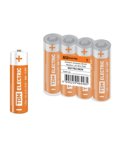 LR6 AA Alkaline 1,5V SR-4 TDM (SQ1702-0034). Элемент питания. TDM ЕLECTRIC в Хасавюрте