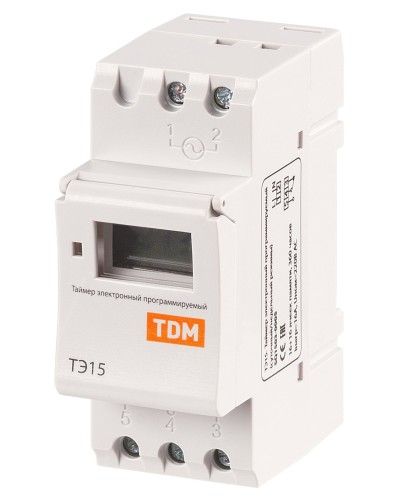 ТЭ15-1мин/7дн-16on/off-16А-DIN TDM (SQ1503-0005). Таймер электронный. TDM ЕLECTRIC в Хасавюрте