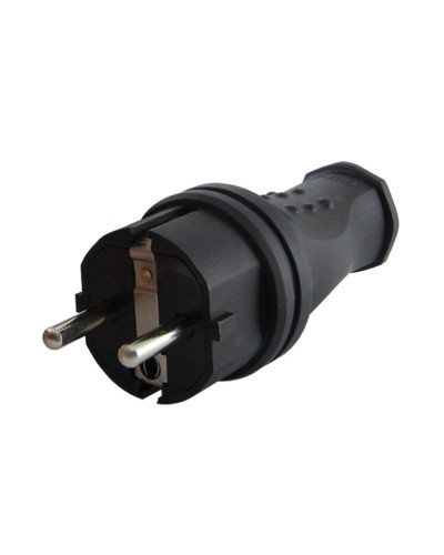 Вилка прямая 2Р+РЕ 16А 250В IP44 (SQ0612-0031). Вилка прямая каучук. TDM ЕLECTRIC в Хасавюрте