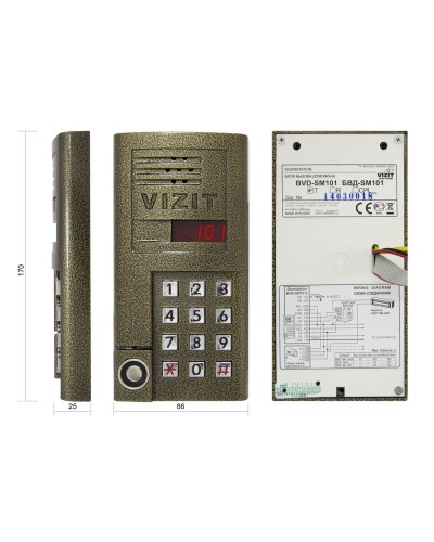 БВД-SM101T. Вызывная панель аудиодомофона. VIZIT в Хасавюрте