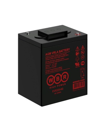 WBR EVX225-6G. Аккумулятор герметичный свинцово-кислотный. WBR в Хасавюрте
