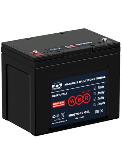 WBR MBG75-12. Аккумулятор герметичный свинцово-кислотный. WBR в Хасавюрте