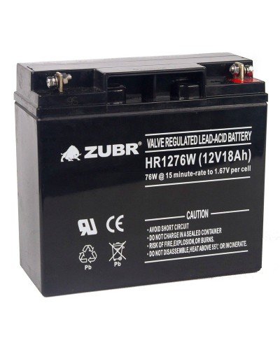 ZUBR HR 1276W (12V, 18Ah). Аккумулятор герметичный свинцово-кислотный. ZUBR в Хасавюрте