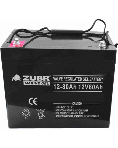 ZUBR MARINE GEL NPG 12-80 (12V, 80Ah). Аккумулятор герметичный свинцово-кислотный. ZUBR в Хасавюрте