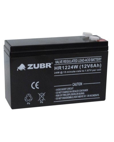 ZUBR HR 1224W (12V, 6Ah). Аккумулятор герметичный свинцово-кислотный. ZUBR в Хасавюрте
