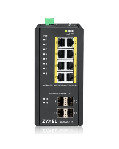 RGS200-12P-ZZ0101F. Промышленный L2 PoE+ коммутатор. ZYXEL в Хасавюрте