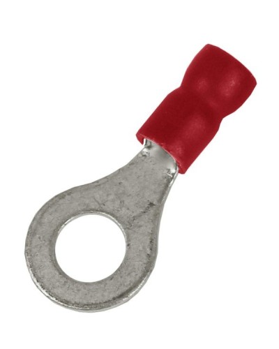 Наконечник НКИ 0,25-1,5 М5 (D5,3мм) с отверстием под винт (100 шт) (2A5P-EE-PVC). Наконечник с отверстием под винт и изолированным фланцем ПВХ. ДКС в Хасавюрте