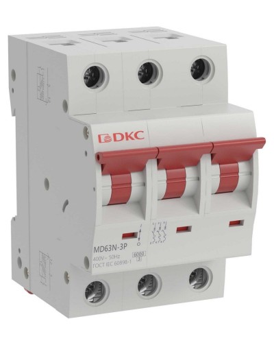 YON max MD63N 3P 6А 6кА C (MD63N-3PC6). Автоматический выключатель. ДКС в Хасавюрте