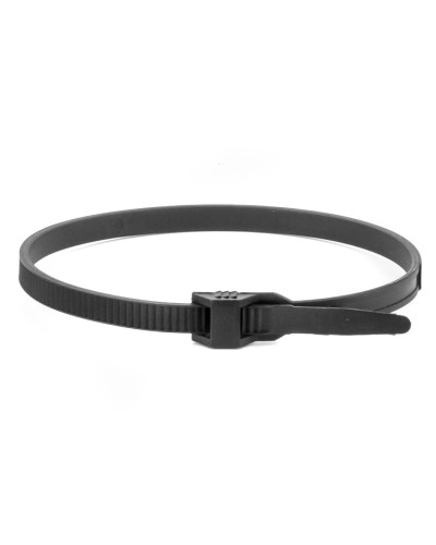 Хомут 9х300 P6.6 черный (100шт) (26502SR). Хомут с плоским замком. ДКС в Хасавюрте