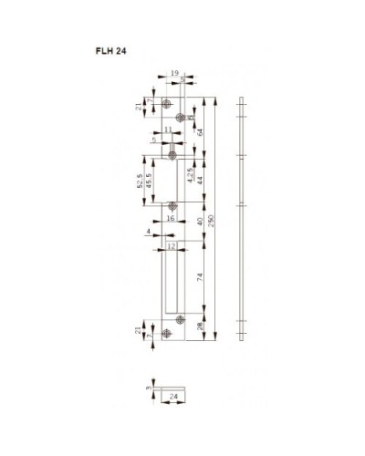 FLH24. Запорная планка длинная. dormakaba в Хасавюрте