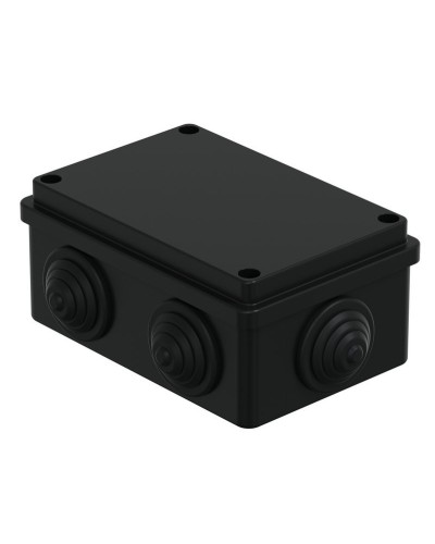 Коробка JBS120 120х80х50, 6 вых., IP55, черная (44008BL-1). Коробка монтажная. Экопласт в Хасавюрте