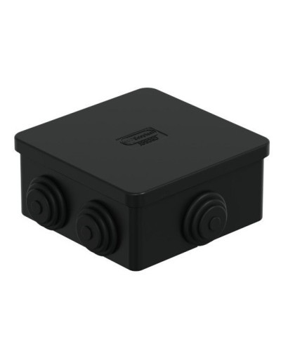 Коробка JBS080 85х85х40, 6 вых, IP44, черная (44006BL-1). Коробка монтажная. Экопласт в Хасавюрте