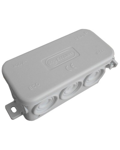 Коробка JBL090 90х42х40, 10вых., 4P (0,15…2,5мм²) серая (43154HF-GR). Коробка монтажная, огнестойкая, без галогена. Экопласт в Хасавюрте